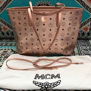 MCM Metallic Pink Tote Bag